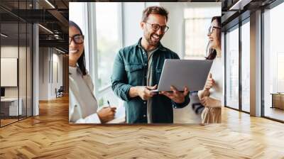 Team of business people having a meeting in an office Wall mural