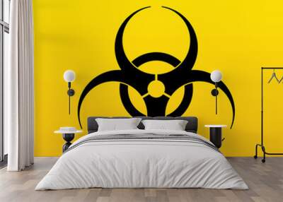 Bio hazard sign, danger symbol warning Wall mural