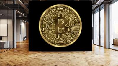 Bitcoin (btc) sign icon for internet money. Crypto currency symbol isolated Wall mural