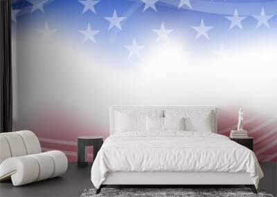 Happy 4th of july card with place for text Wall mural