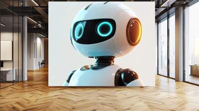 3D rendering of an adorable robot character depicted in a cartoon style showcasing its full length Wall mural