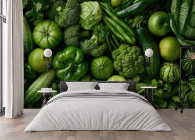 Background of green vegetables Wall mural