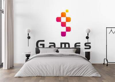 letter G logo design, games logo design premium vector. Wall mural