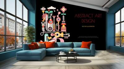 Abstract art design vector illustration Wall mural