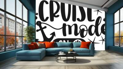 Cruise Design Vector Graphic Wall mural