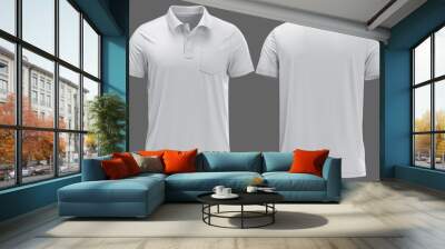 3d render White Polo shirt template	 Wall mural