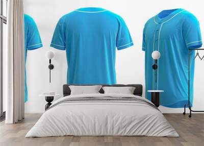 4K 3D HQ Rendered Baseball Jersey. With detailed and Texture.	Contrast piping  Wall mural