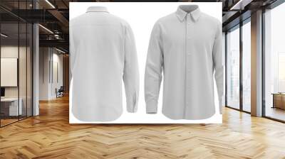 Formal 3D Rendered realistic shirt with buttons for Man Wall mural