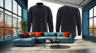 Formal 3D Rendered realistic shirt with buttons for Man Wall mural