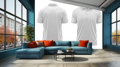 Polo shirt, Short Sleeve, 2 Button, Pique fabric. Texture ( 3d rendered ) White Wall mural