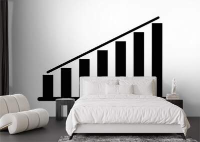 Business growth concept in graph chart on a white background. Wall mural