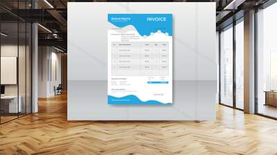 Invoice minimal design template. Wall mural