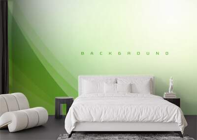 Green Abstract line shape gradient background design Wall mural