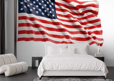 USA flag isolated on transparent background. PNG file, cut out Wall mural