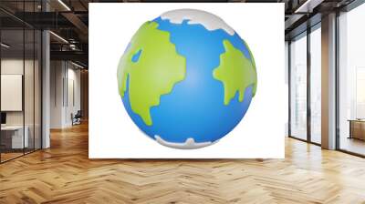 Global perspectives earth reveals the beauty of our planet. 3D render Wall mural