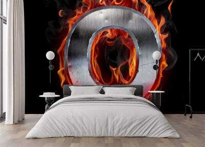 Hot metal letter Wall mural