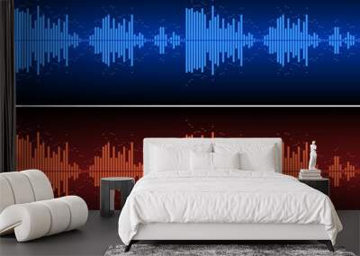 Sound waves Wall mural