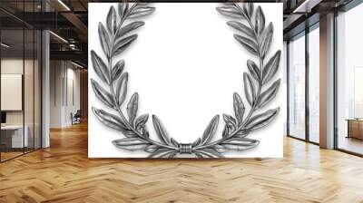  Laurel Wreath silver isolated on white background Wall mural