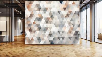 a repeating geometric pattern of triangles in different Wall mural