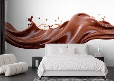 Chocolate splash. Isolated on Transparent background. Wall mural