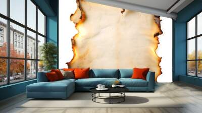 Burning old paper Wall mural