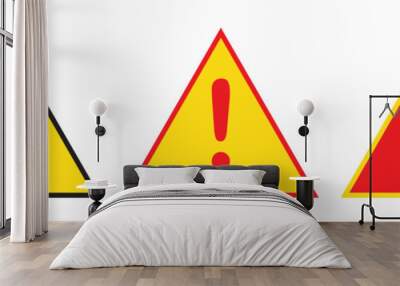 Danger warning attention hazard sign. Vector icon Wall mural