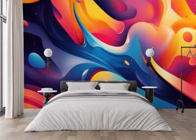 Abstract colorful shapes for wallpaper design Wall mural