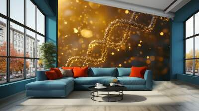 Conceptual illustration of a DNA molecule structure in the human body created in EPS10 format Wall mural