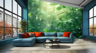 Green natural under bright light Wall mural