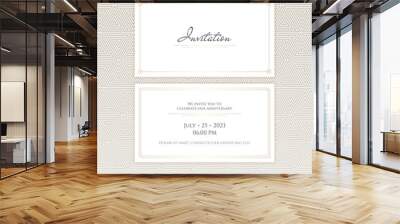 Golden wedding invitation design with elegant geometric pattern. Luxury vector illustration for cards, banners, and more. template for VIP events and party banner Wall mural