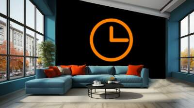  Clock icon 24 hours counting down icon. Wall mural