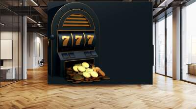 casino slot machine 3d render illustration  Wall mural