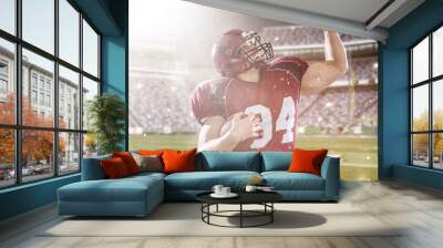 american football player celebrating touchdown Wall mural