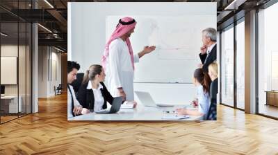 arabic business man at meeting Wall mural