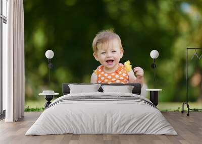 baby in park Wall mural