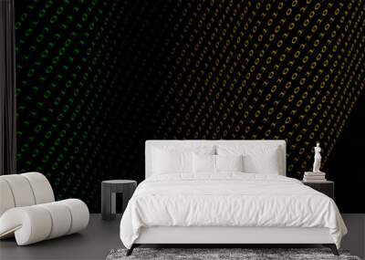 black binary  numbers Wall mural