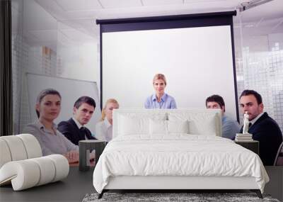 business people in a meeting at office Wall mural