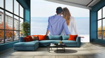 happy young romantic couple have fun relax Wall mural