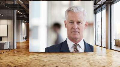 portrait of handsome senior business man at modern office Wall mural