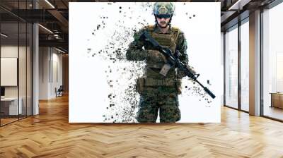 soldier glitch Wall mural