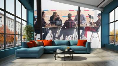 startup business team on meeting at modern office Wall mural