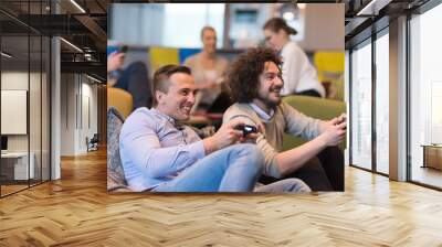 startup Office Workers Playing computer games Wall mural