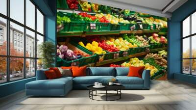 supermarket vegetables Wall mural