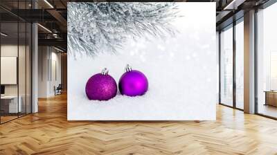 Image with Christmas ornaments. Wall mural