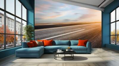 background of road and sky Wall mural