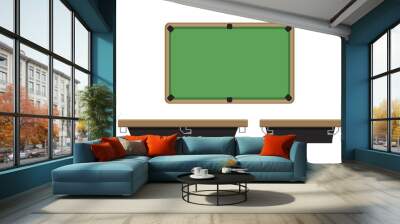 Billiard table on side and on top Wall mural