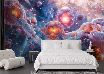 An alien civilization's attempt to create artificial life goes horribly wrong, resulting in a nightmarish fusion of organic and technological elements. Wall mural