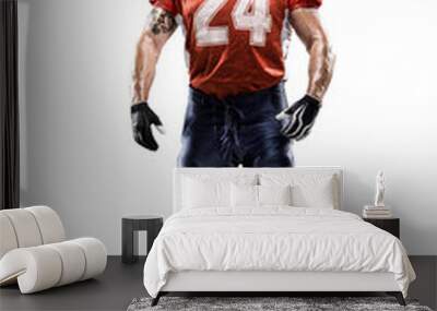 american football player in action isolated on white background Wall mural