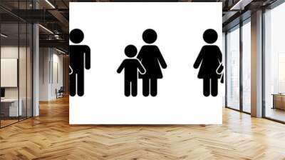 Family icon silhouette. Group of family members
 Wall mural