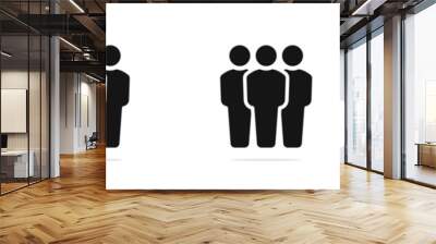 Group of people vgector icon set. Team work icons. Organization staff symbols. Wall mural